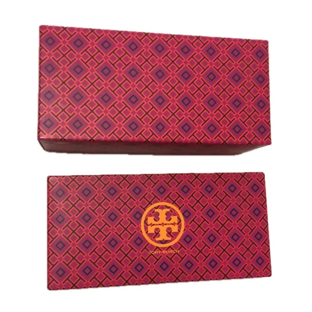 Tory Burch Gift Storage Box Pink and Purple Geometric Box